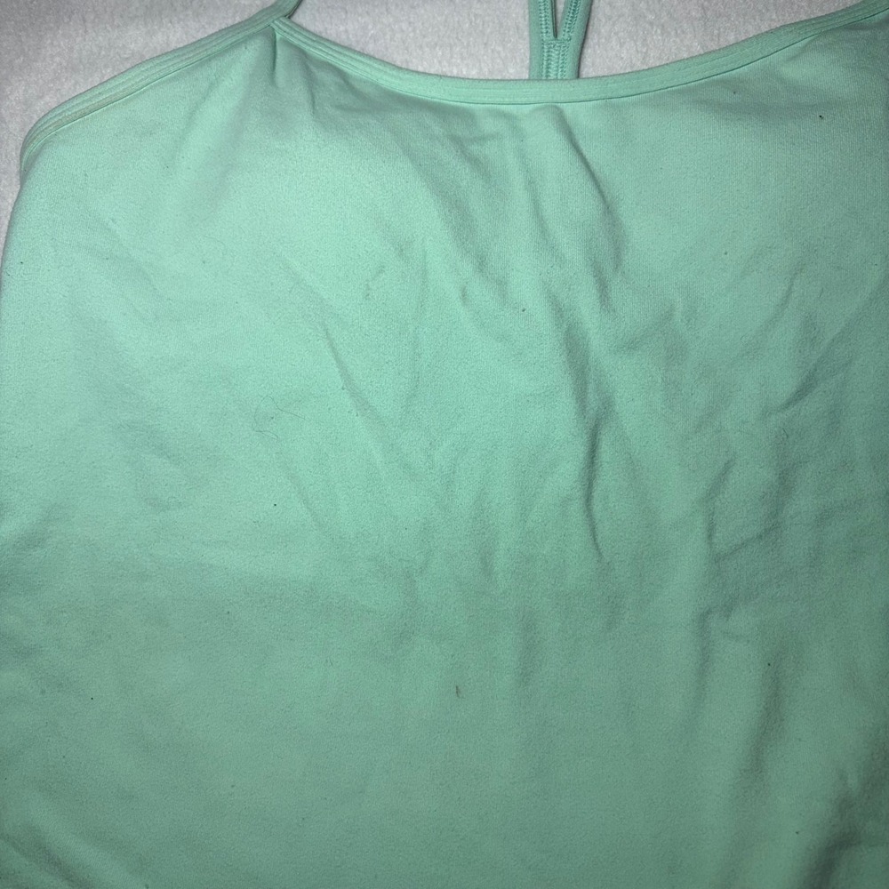 Lululemon Power Y Tank Luon Toothpaste Mint Green Size 12 Yoga Top - Picture 5 of 7